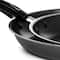 Gibson Everyday® Highberry 2-Piece Metallic Gray 12" & 10" Frying Pan Set